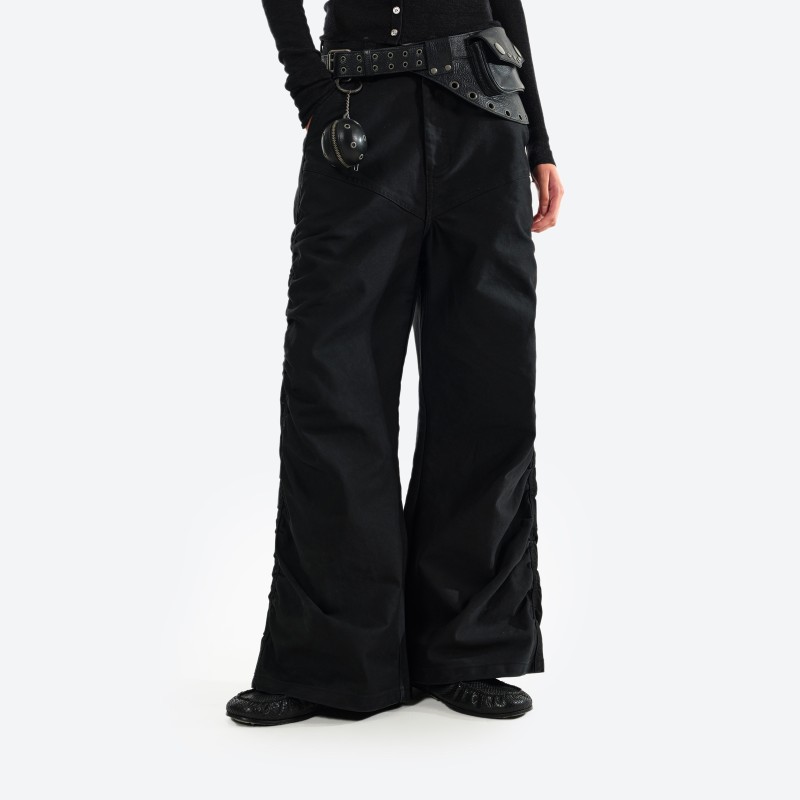 Ruched Moleskin Casual Trousers